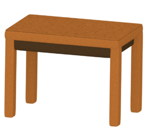 木製のテーブルのイラスト