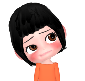 首を傾けて悩む女性のイラスト