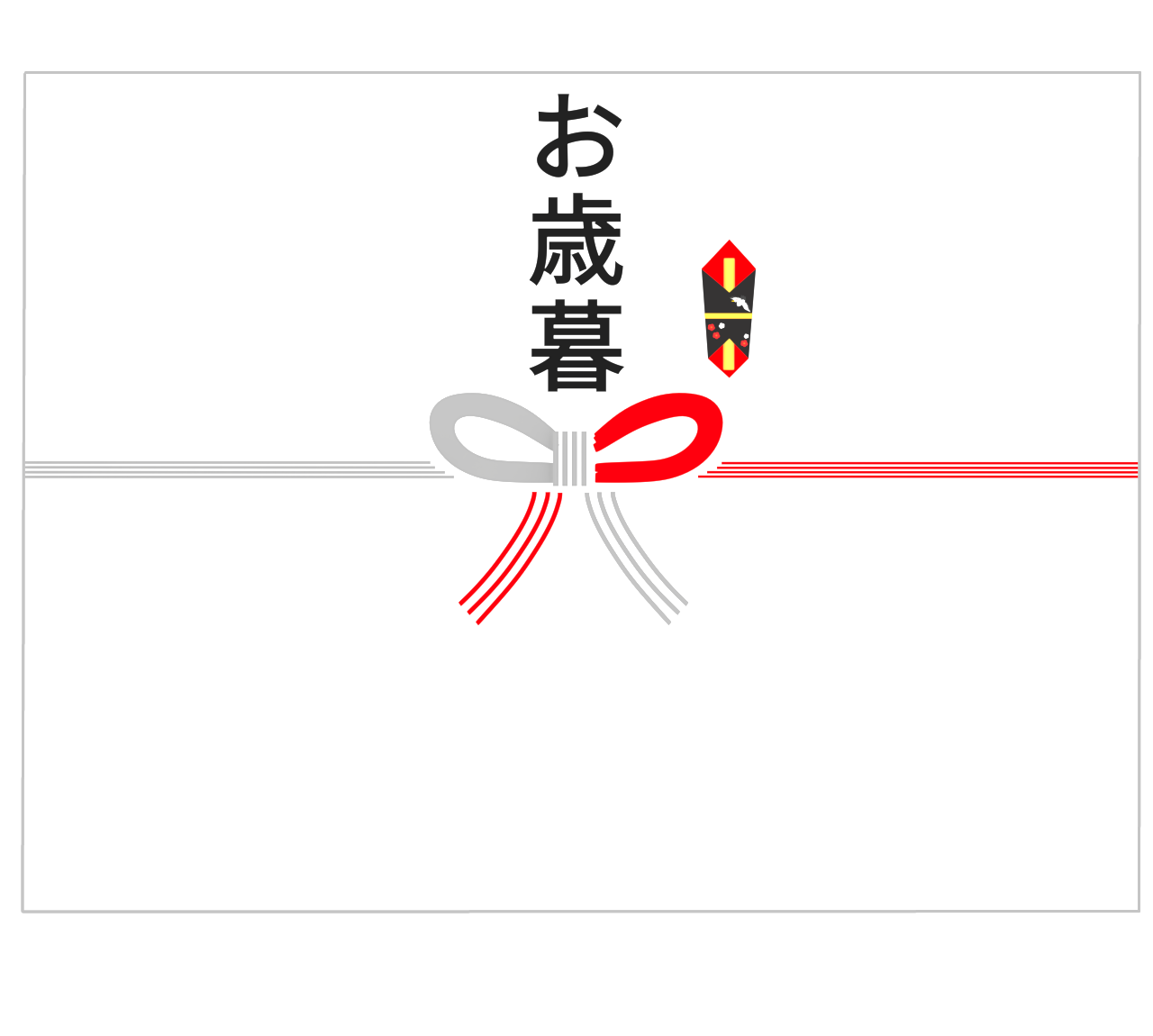 お歳暮の熨斗紙のフレーム