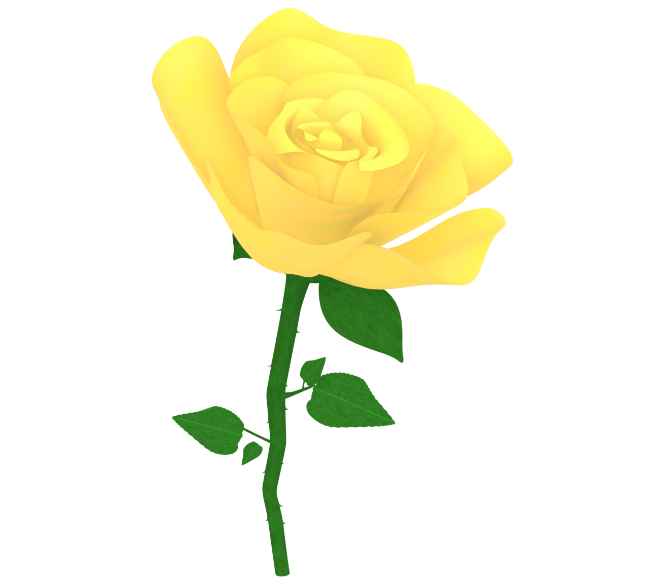 黄色い薔薇のイラスト
