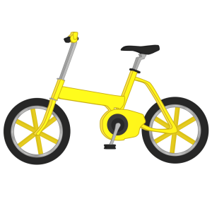 黄色のオシャレな自転車のイラスト