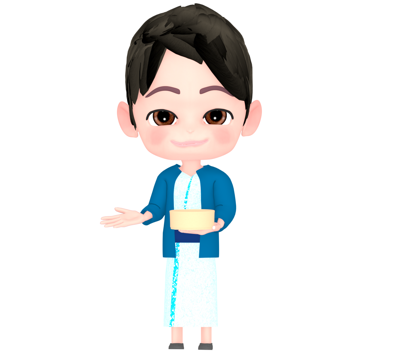 浴衣姿の男性のイラスト