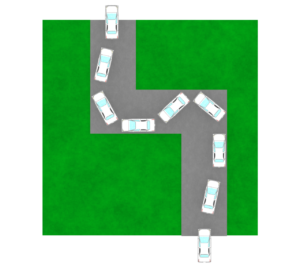 クランクの走行方法のイラスト