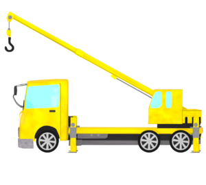 大型クレーン車のイラスト