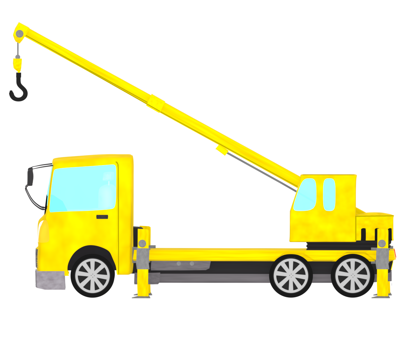 大型クレーン車のイラスト