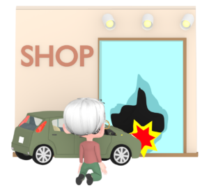 踏み間違い事故のイラスト
