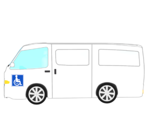 介護送迎車のイラスト