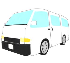 ワンボックスカーのイラスト