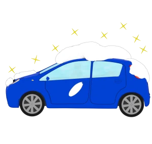 シャンプー洗車のイラスト