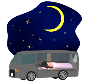 車中泊のイラスト