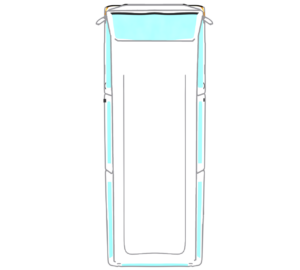 上から見るワンボックスカーのイラスト