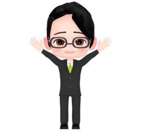 万歳をするサラリーマンのイラスト