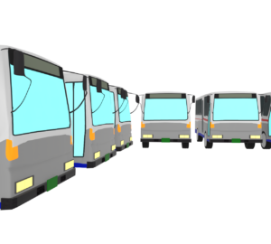 バス営業所のイラスト