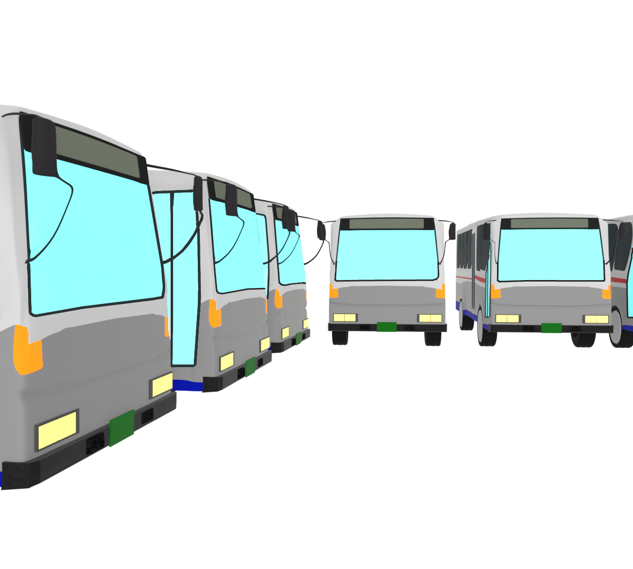 バス営業所のイラスト