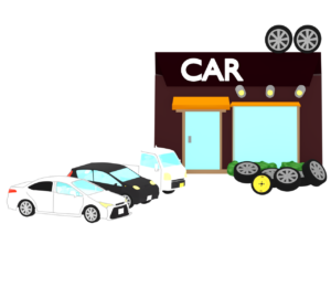 カー用品・車屋のイラスト