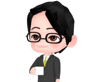 コーヒーでリラックスをする男性会社員のイラスト