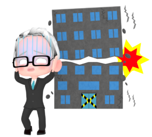 会社が倒産をして絶望するイラスト
