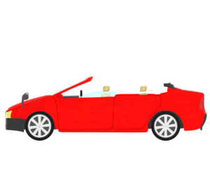 オープンカーのイラスト