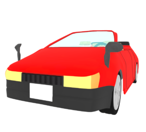 かっこいいオープンカーのイラスト