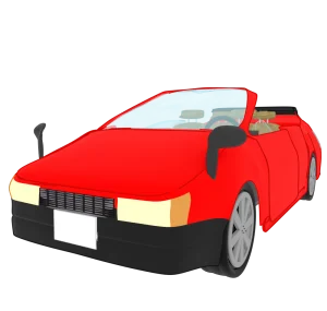 かっこいいオープンカーのイラスト