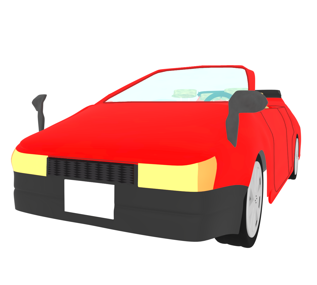 かっこいいオープンカーのイラスト