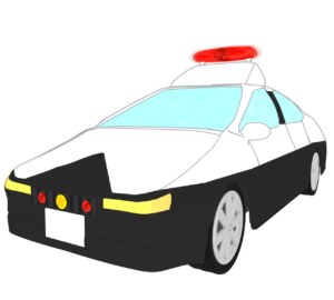 かっこいいパトカーのイラスト