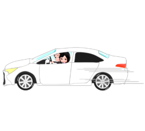 かわいいドライブのイラスト