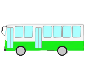 かわいい路線バスのイラスト