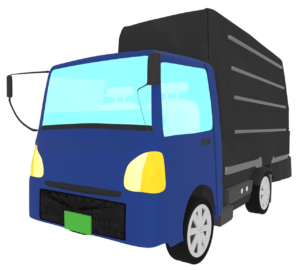 かわいいトラックのイラスト