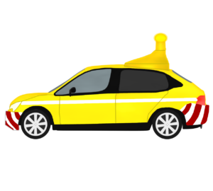 高速道路パトロールカーのイラスト