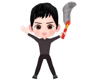 発炎筒を使う人のイラスト