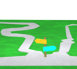 分かれ道のイラスト