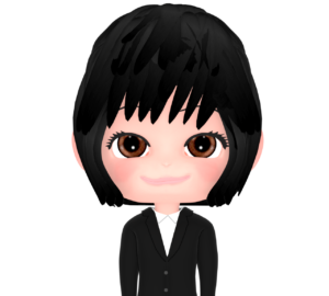 正面を向く女性会社員のイラスト