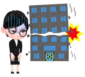 経営赤字のイラスト