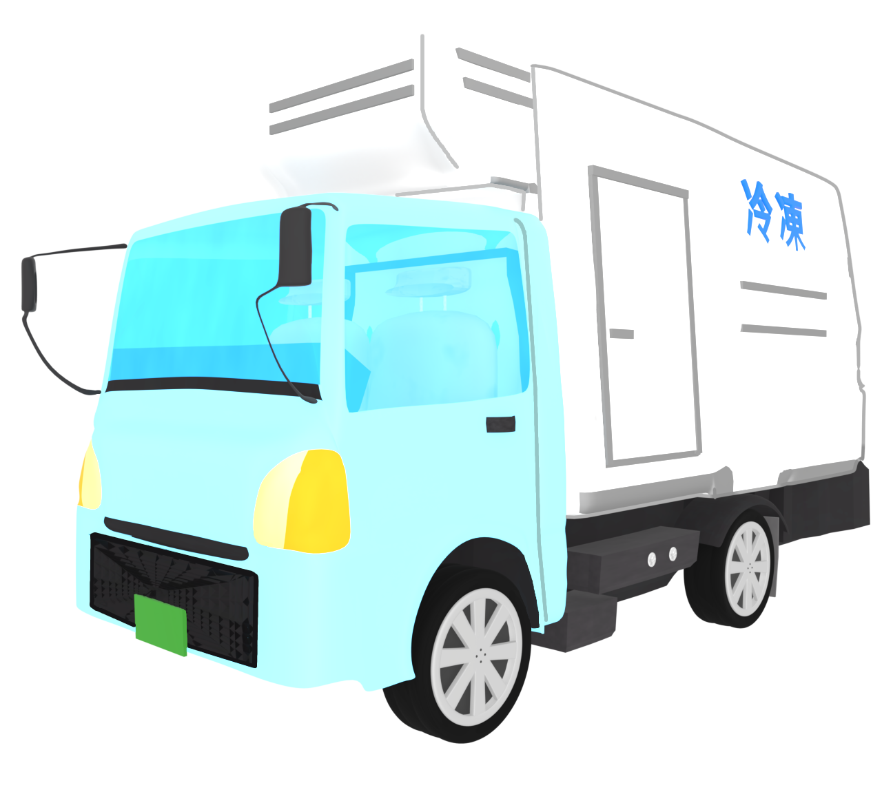 冷凍車のイラスト