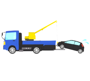 ロードサービス レッカー車のイラスト