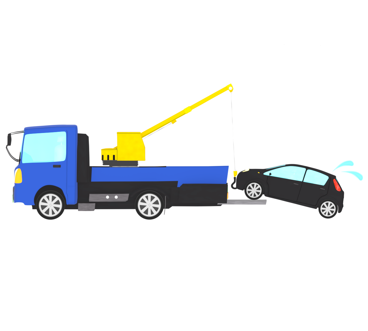 ロードサービス レッカー車のイラスト
