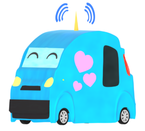 ロボットカー自動運転のイラスト