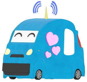 ロボットカー自動運転のイラスト