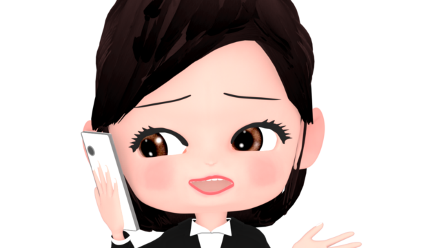 smile phone woman office worker img