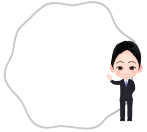 吹き出しと会社員のイラスト