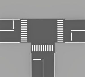 T字路のイラスト