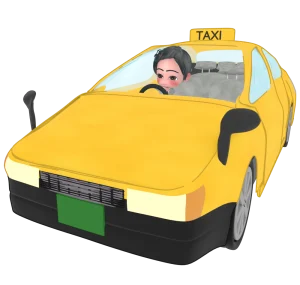 タクシー運転手のイラスト