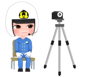 交通取り締まりのイラスト