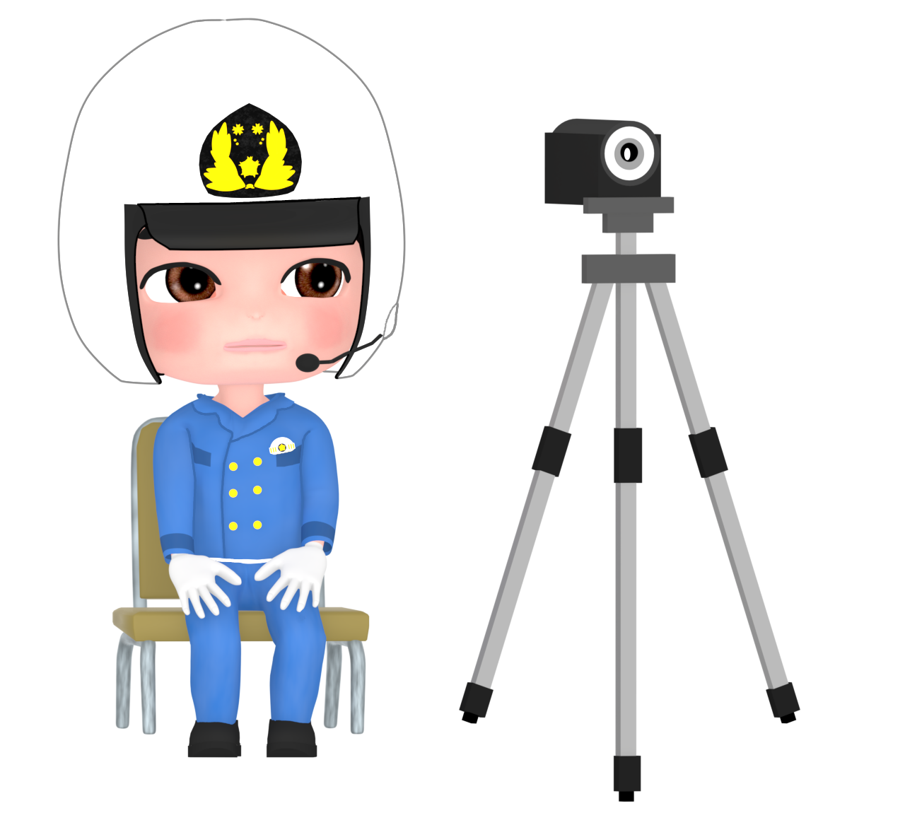 交通取り締まりのイラスト