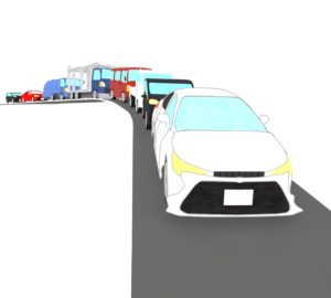 渋滞のイラスト
