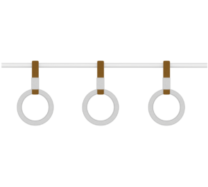 電車・バスのつり革のイラスト