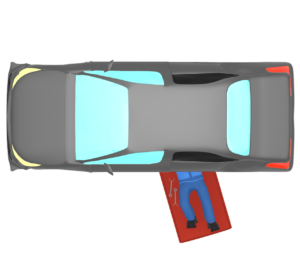 車検をする整備のイラスト