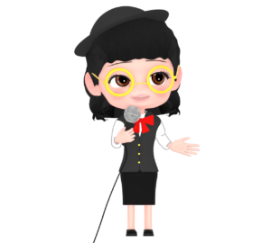 ベテランバスガイドのイラスト