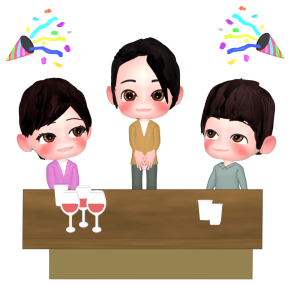 歓送迎会のイラスト